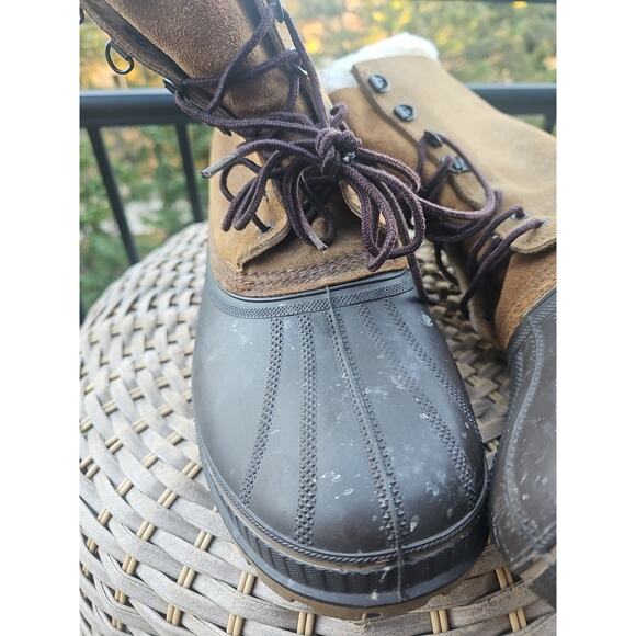 Sorel Boots Mens 12 Brown Crusader Sherpa Lined Winter Canada wool - Picture 3 of 14